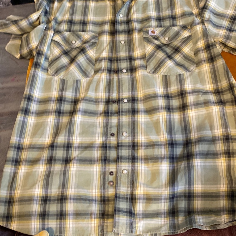 Sold::Carhartt Pearl Snap Button Up XL